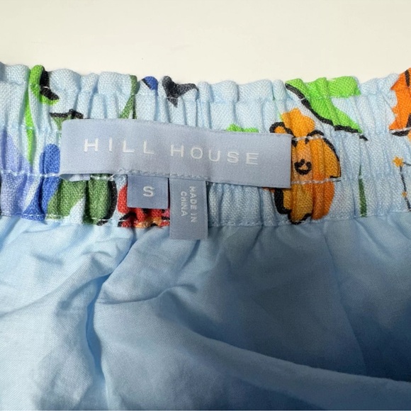 HILL HOUSE Home Of The Paz Skirt Light Blue Space Floral Size Small - Picture 4 of 8